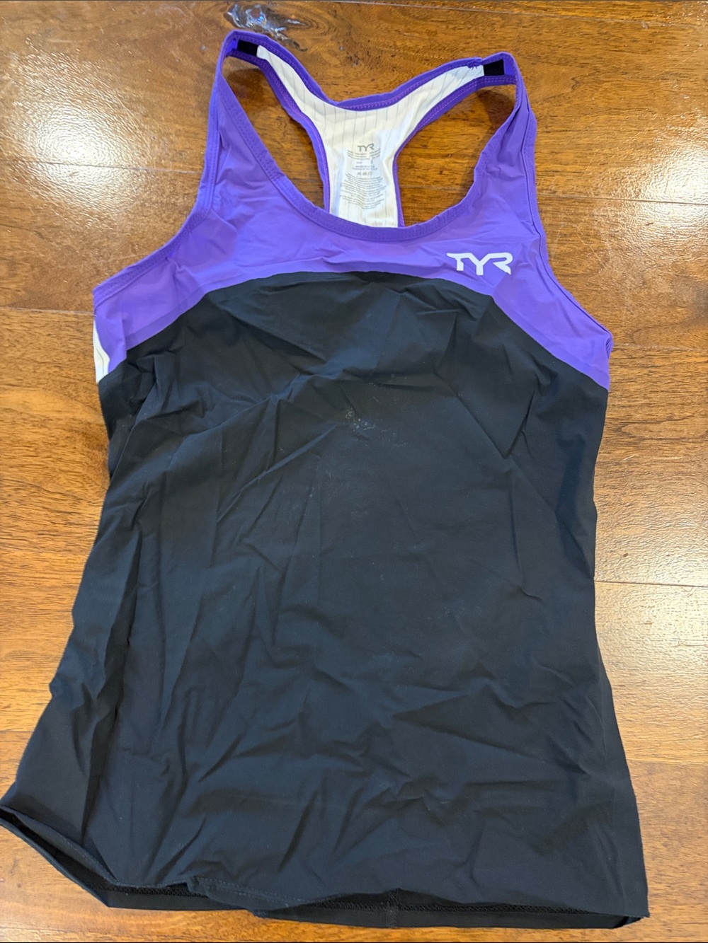 TYR Purple and Black Racerback Swim Tank